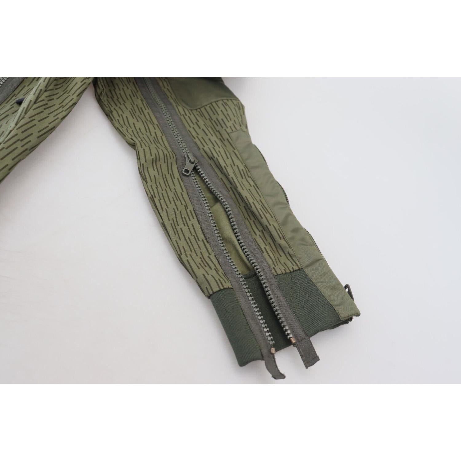 优雅绿色棉混纺裤