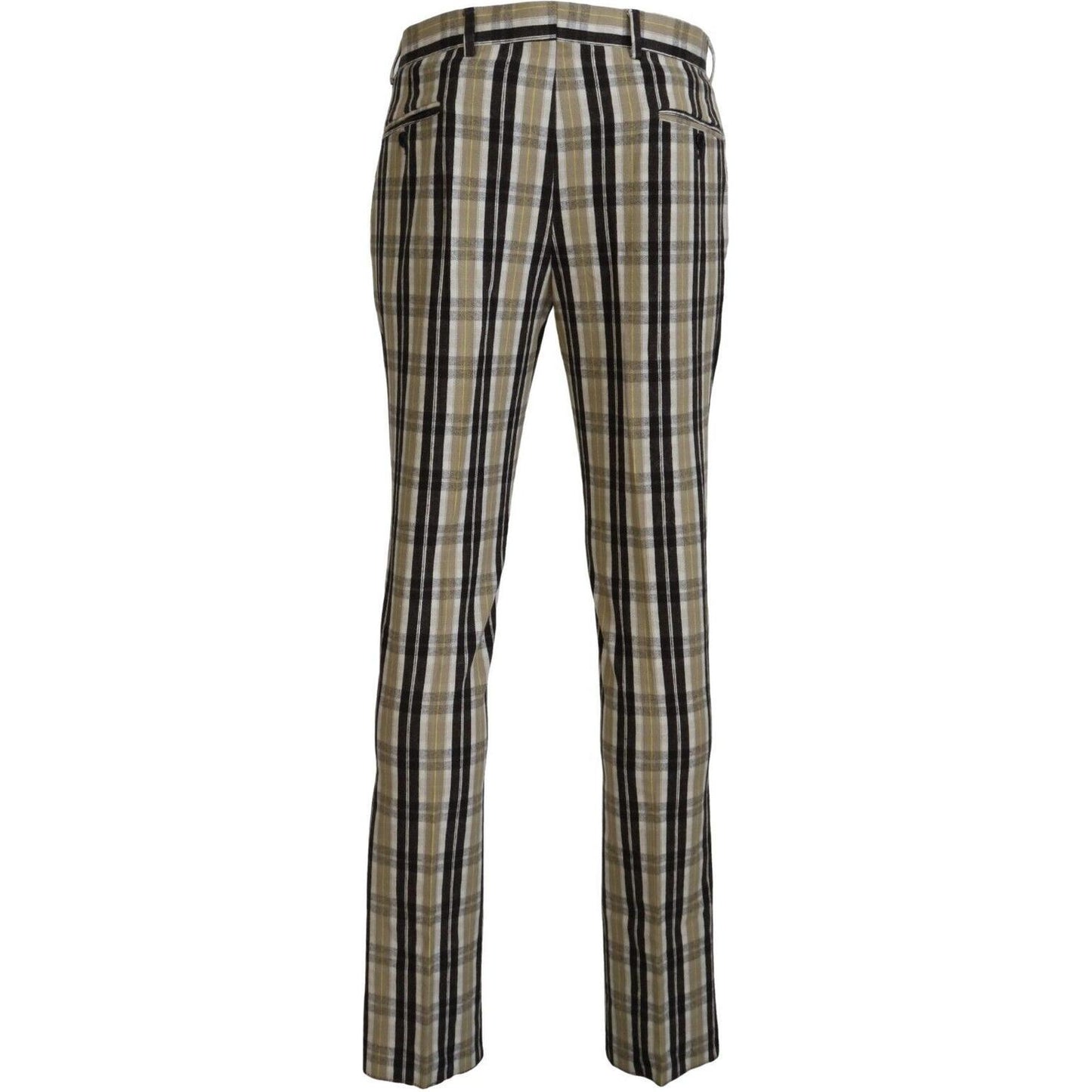 BENCIVENGA Multicolor Checkered Cotton Straight Fit Men Pants PAN71617 - 54