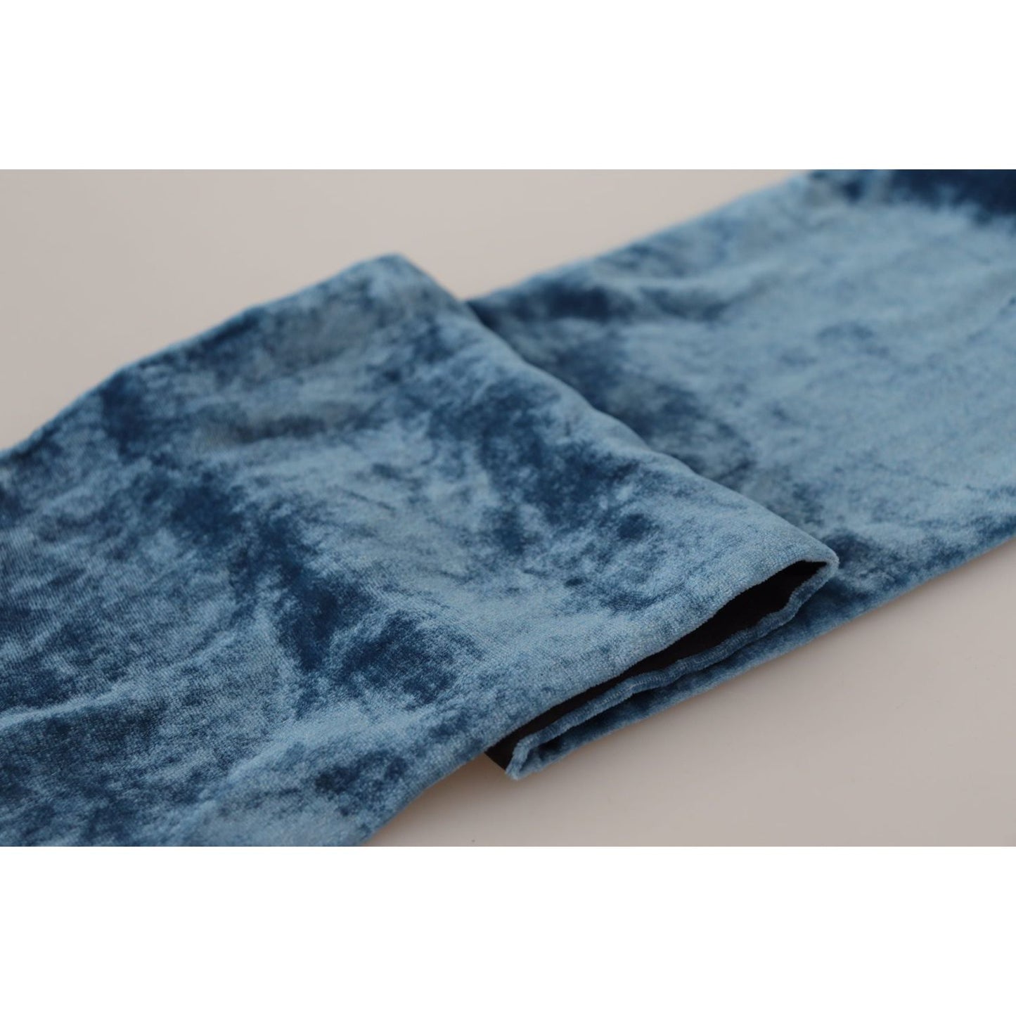 Dolce & Gabbana Blue Velvet Solid Neck Warmer Men's Shawl Scarf MS6109