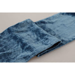 Dolce & Gabbana Blue Velvet Solid Neck Warmer Men's Shawl Scarf MS6109