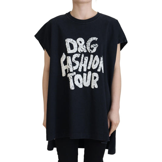 Dolce & Gabbana Black D&G Fashion Round Neck Cotton T-shirt TSH83255 - 40