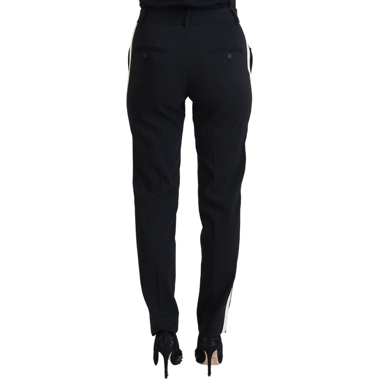 Dolce & Gabbana Black High Waist Women Pants