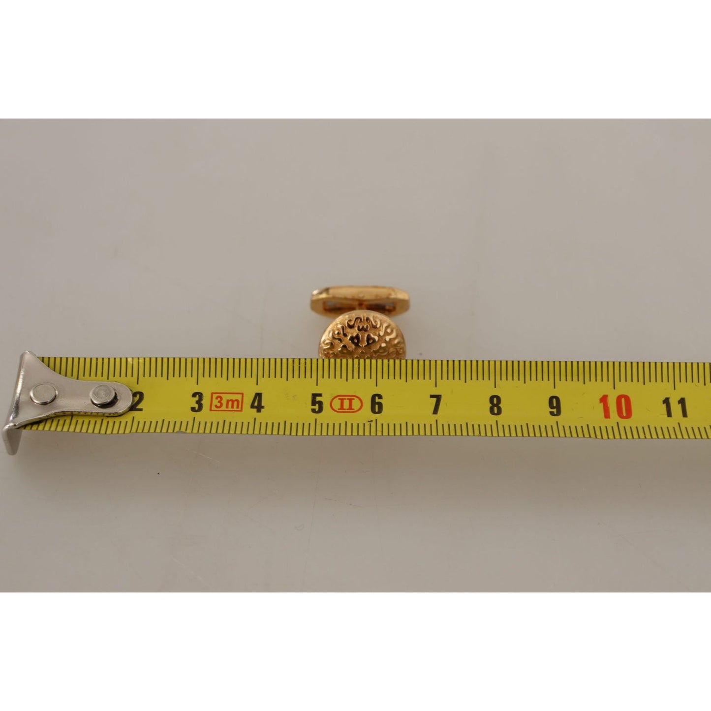 Dolce & Gabbana Gold Plated Brass Round Pin Men Cufflinks SMY100976