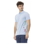 Baldinini Trend Light Blue Cotton Men Polo Shirt BA-23214-L