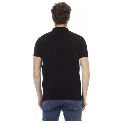 Baldinini Trend Black Cotton Men Polo