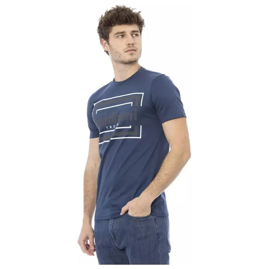 Baldinini Trend Blue Cotton Men T-Shirt BA-23179-XS