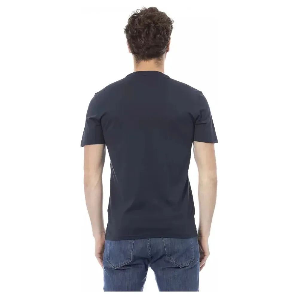 Baldinini Trend Blue Cotton Men's T-Shirt BA-23153-XS