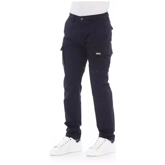 Baldinini Trend Blue Cotton Men Cargo Trouser BA-23128-W32