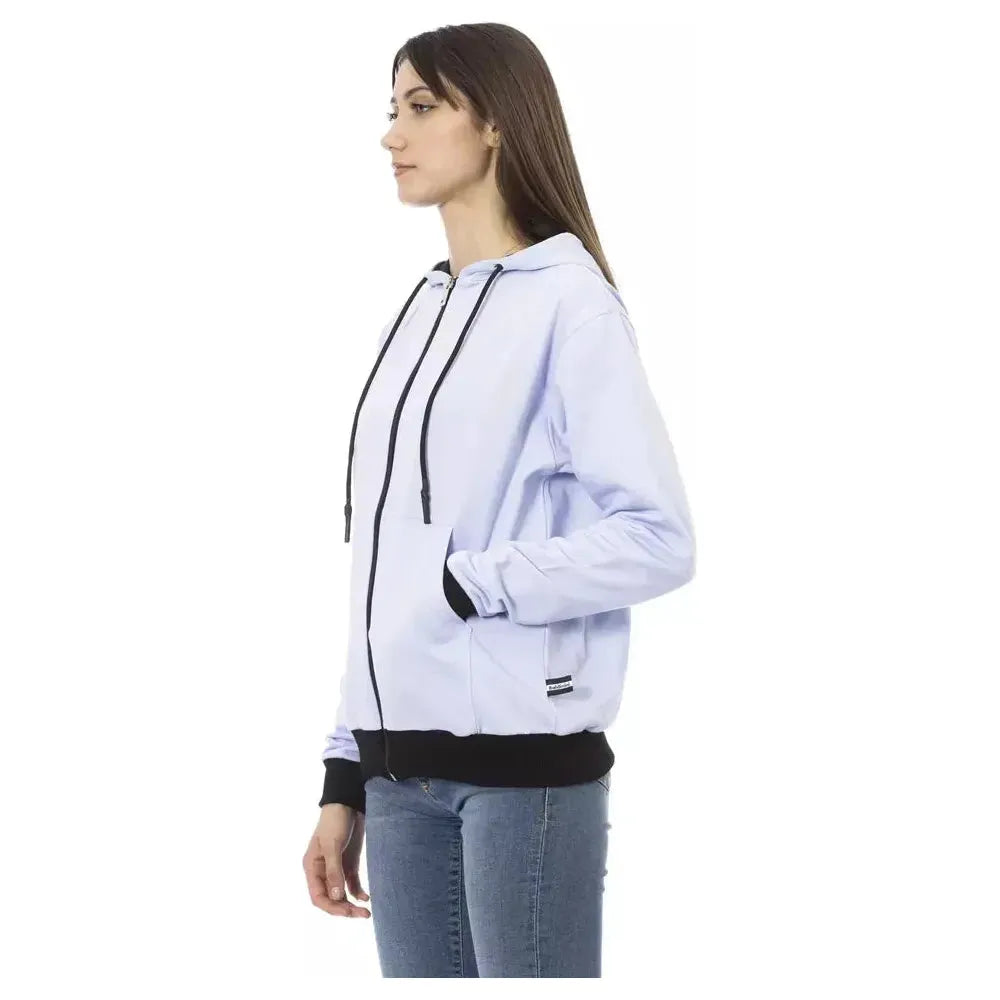 Baldinini Trend Purple Cotton Sweatshirt