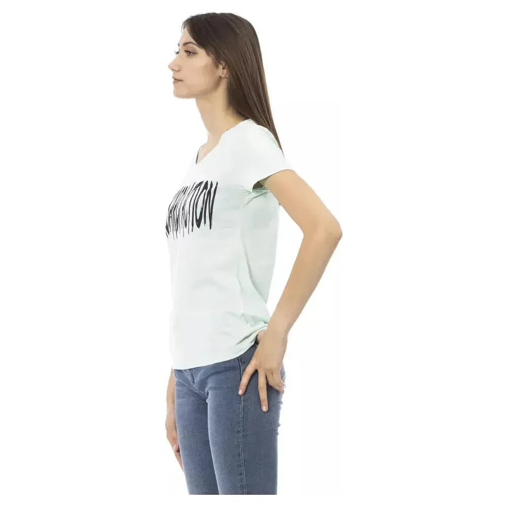 Trussardi Action Light Blue Cotton T-Shirt