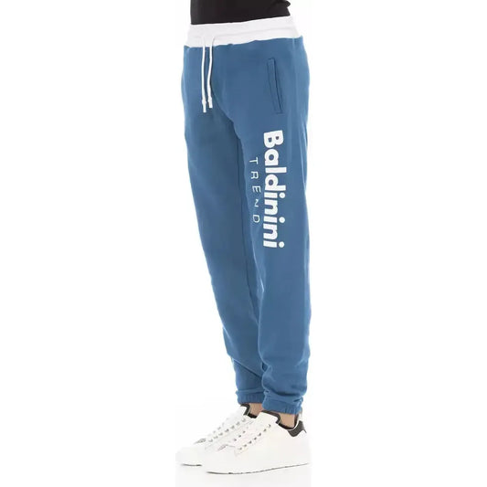 Baldinini Trend Blue Cotton Men's Sport Pant BA-22903-XS