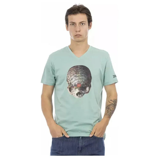 Trussardi Action Green Cotton Men T-Shirt TR-22865-3XL