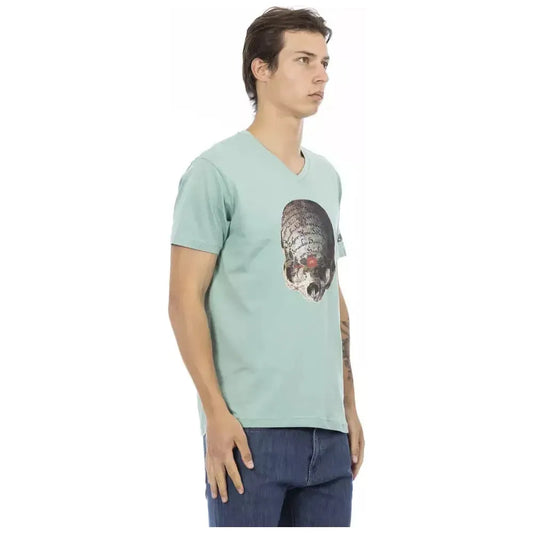 Trussardi Action Green Cotton Men T-Shirt TR-22865-3XL