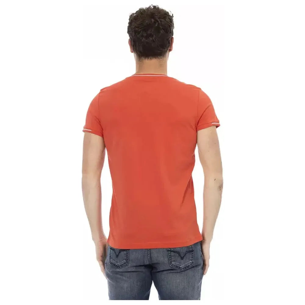 Trussardi Action Orange Cotton Men T-Shirt TR-22894-L