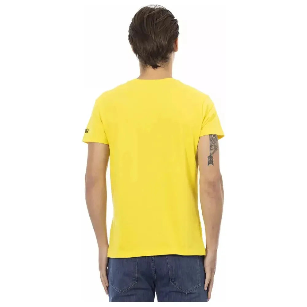 Trussardi Action Yellow Cotton Men T-Shirt TR-22877-S