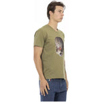 Trussardi Action Green Cotton Men T-Shirt TR-22860-S