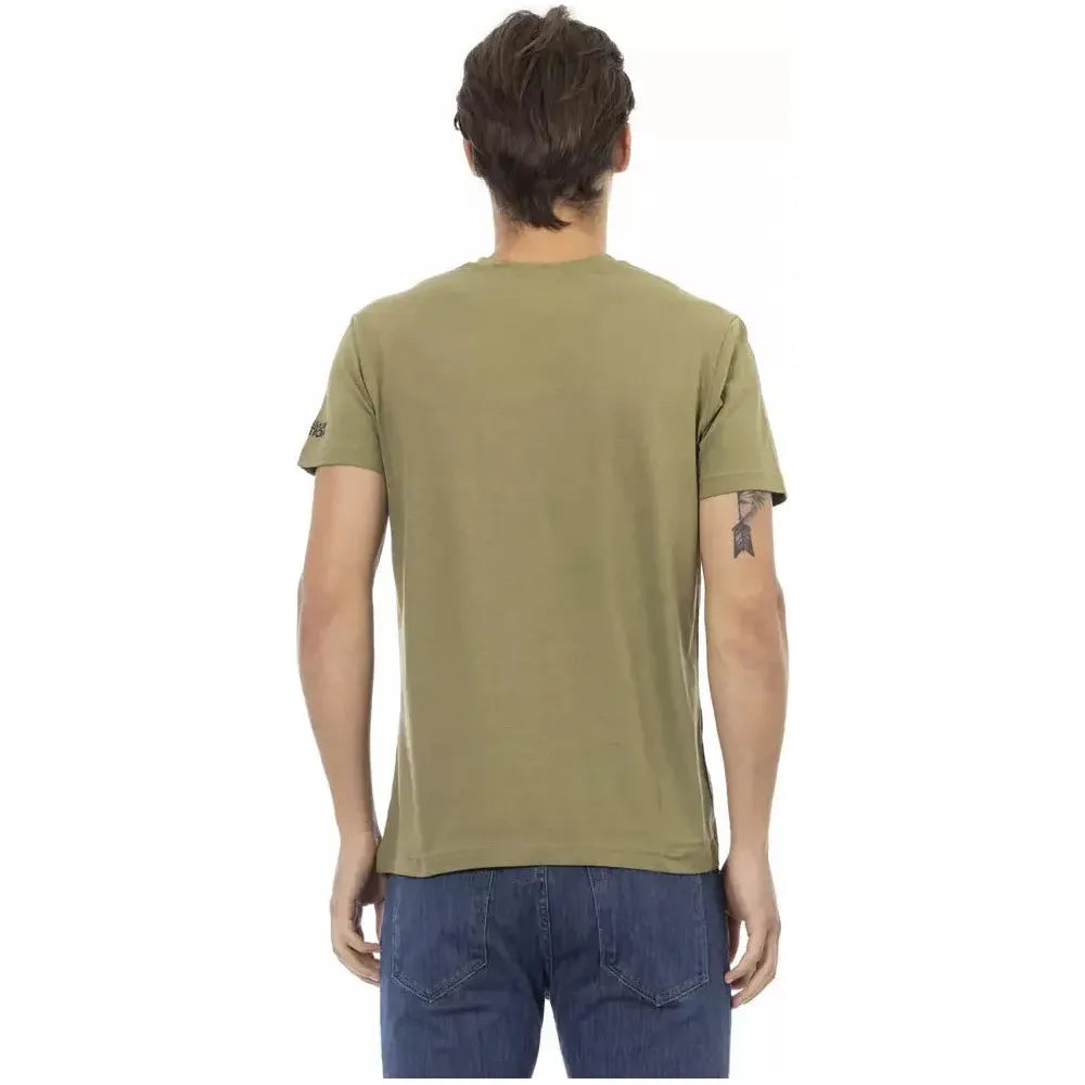 Trussardi Action Green Cotton Men T-Shirt TR-22860-S