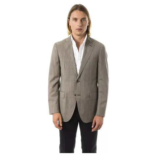 Uominitaliani Gray Wool Men Blazer UO-17095-IT50 | L