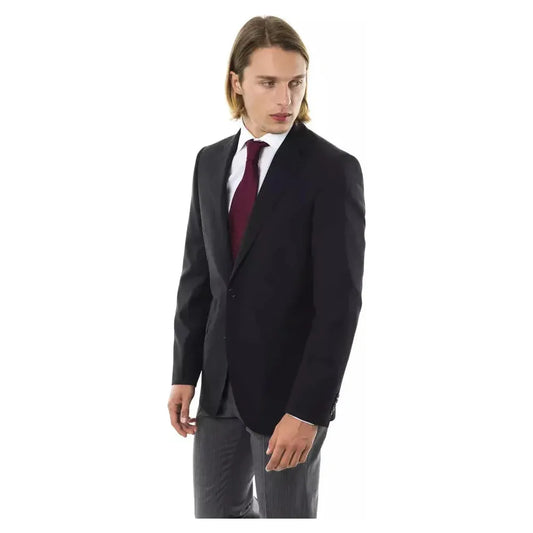 Uominitaliani Black Wool Men's Blazer UO-17094-IT58 | 3XL