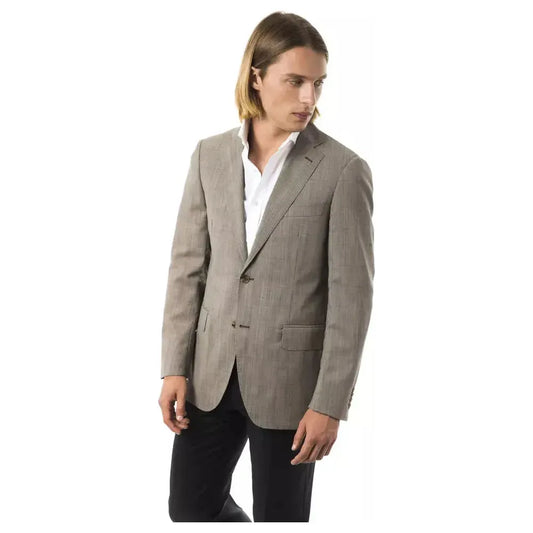 Uominitaliani Gray Wool Men Blazer UO-17095-IT50 | L