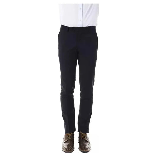 Uominitaliani Gray Wool Men's Suit Pant UO-17038-IT52 | XL