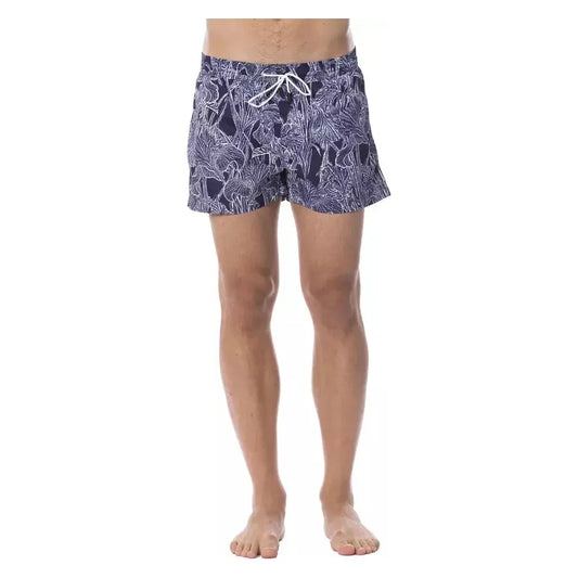 Roberto Cavalli Sport Blue Polyester Men Swimsuit RO-13751-IT48 | M