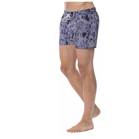 Roberto Cavalli Sport Blue Polyester Men Swimsuit RO-13751-IT48 | M