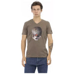 Trussardi Action Brown Cotton Men T-Shirt TR-22863-S