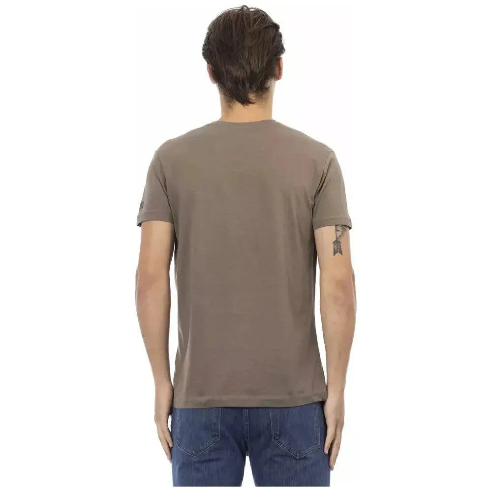 Trussardi Action Brown Cotton Men T-Shirt TR-22863-S