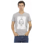 Trussardi Action Gray Cotton Men T-Shirt TR-22854-3XL