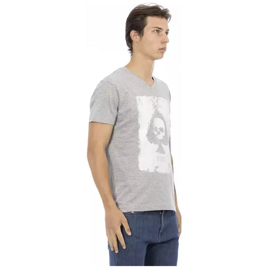 Trussardi Action Gray Cotton Men T-Shirt TR-22854-3XL
