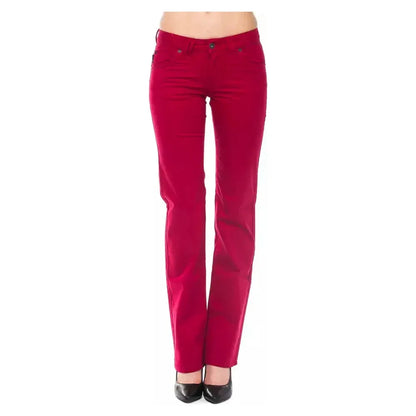 Ungaro Fever Red Cotton Women Pants