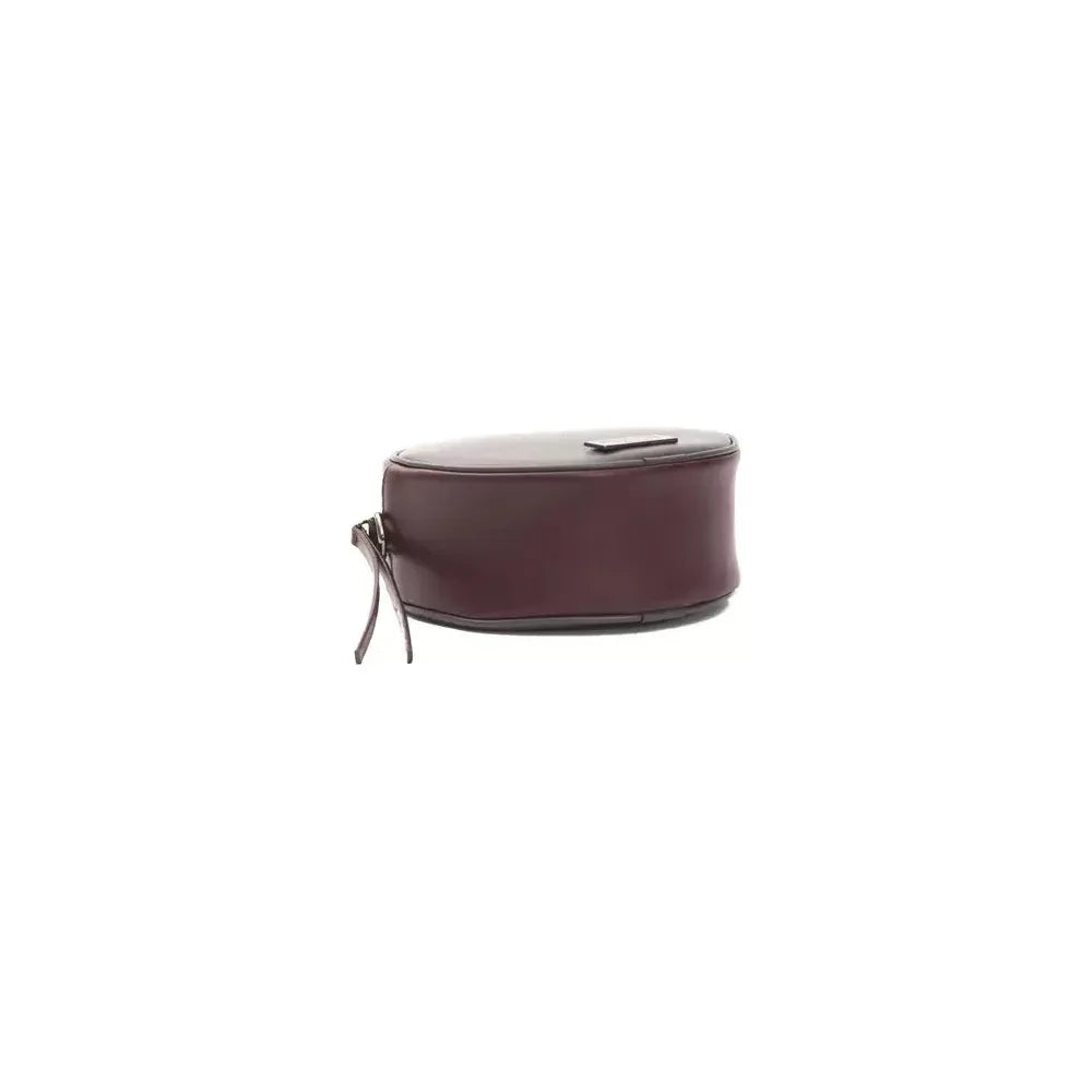 Pompei Donatella Burgundy Leather Crossbody Bag