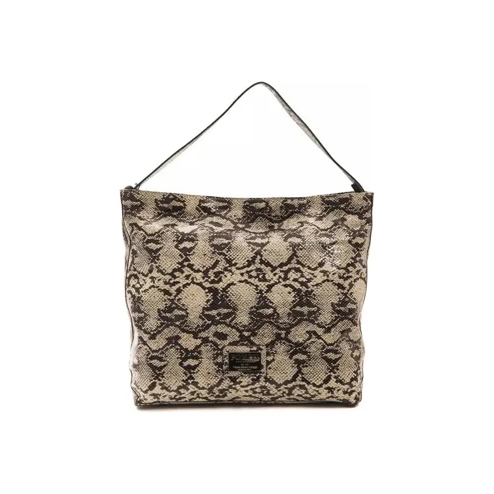 别致的蟒蛇纹皮革单肩包