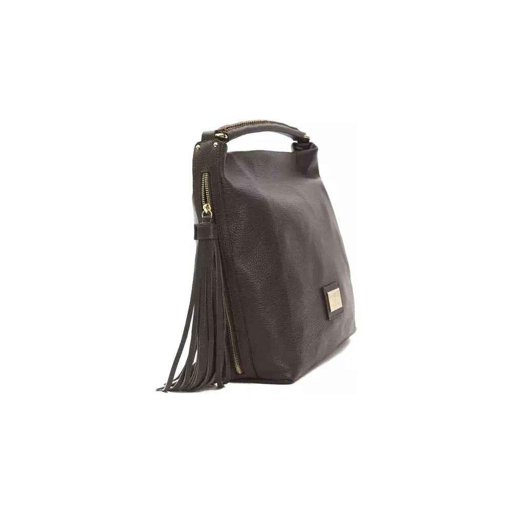 Pompei Donatella Brown Leather Shoulder Bag
