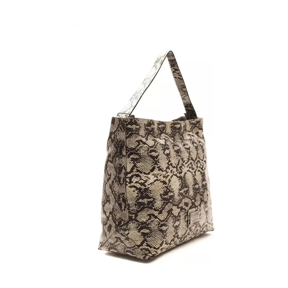 别致的蟒蛇纹皮革单肩包