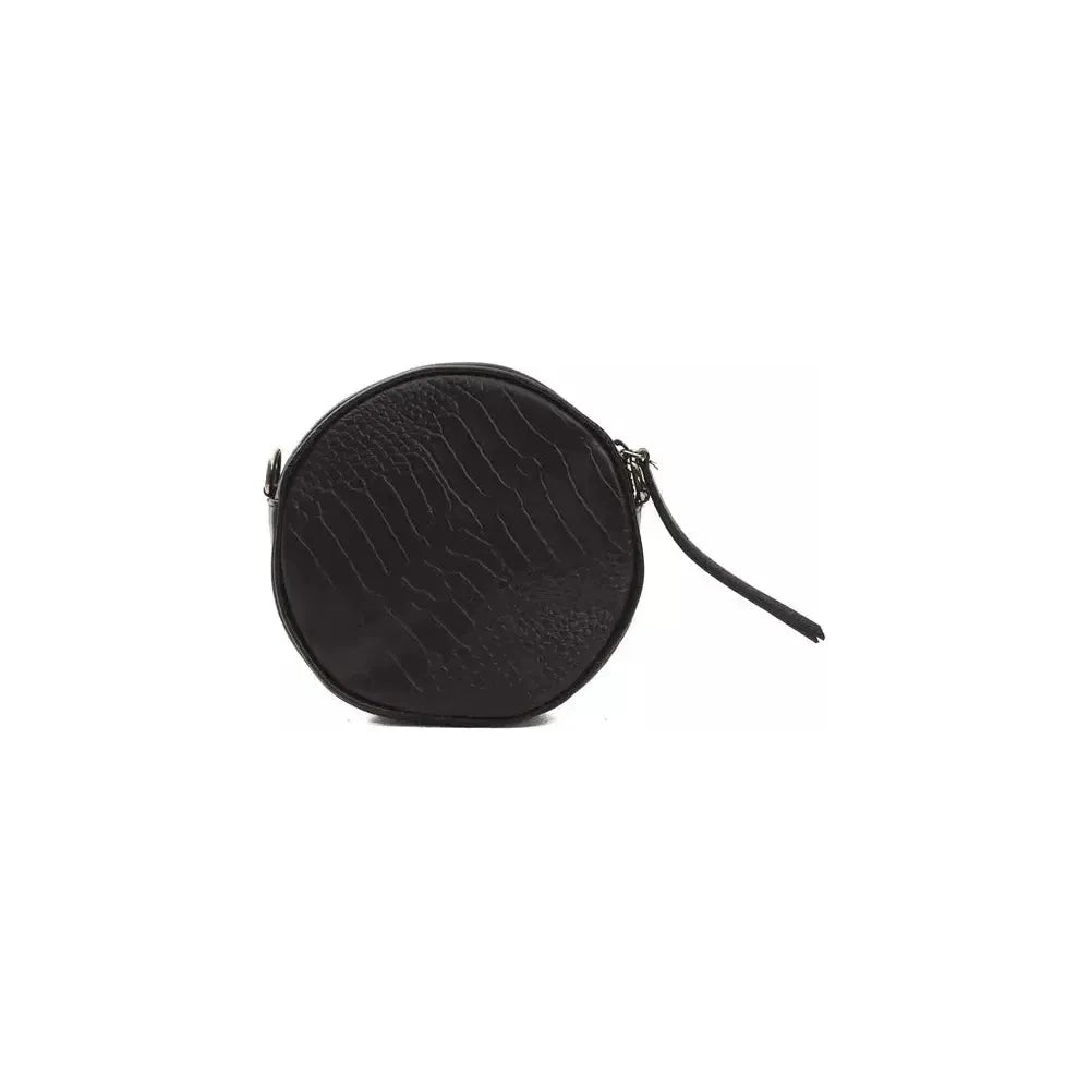 Pompei Donatella Black Leather Crossbody Bag