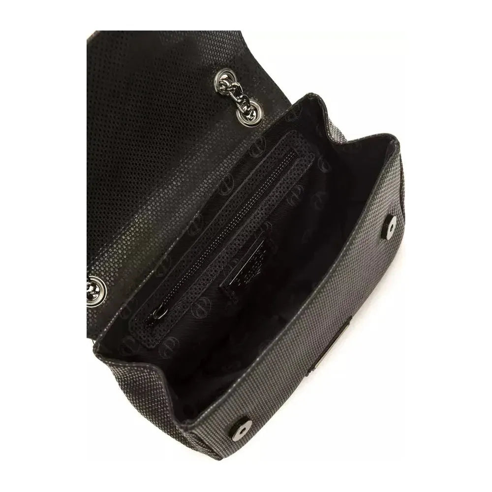 Pompei Donatella Black Leather Crossbody Bag