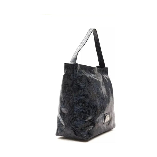 Pompei Donatella Blue Leather Women Shoulder Bag PO-5786