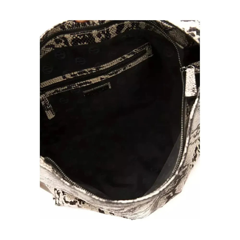 别致的蟒蛇纹皮革单肩包