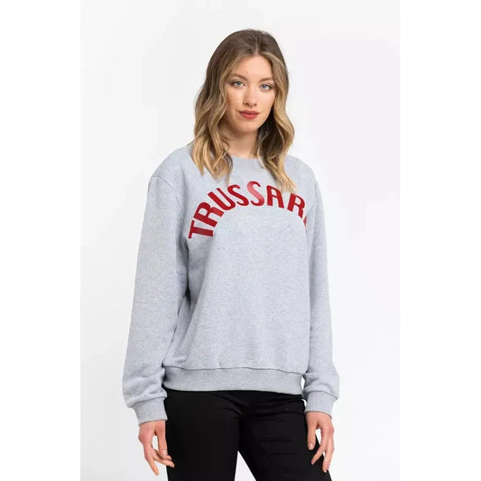 Trussardi Gray Cotton Women Sweatshirt TR-21547-XS