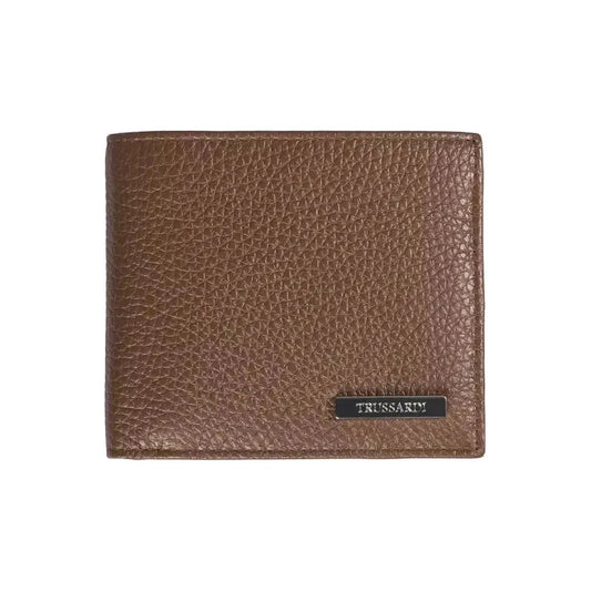 Trussardi Brown Leather Men Wallet TR-20728