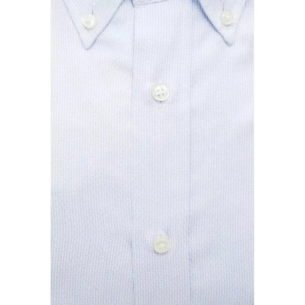 Robert Friedman Light Blue Cotton Men Shirt RO-20467-M