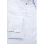 Robert Friedman Light Blue Cotton Men Shirt RO-20467-M