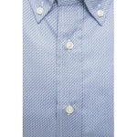 Robert Friedman Light Blue Cotton Men Shirt RO-20461-M