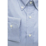 Robert Friedman Light Blue Cotton Men Shirt RO-20461-M