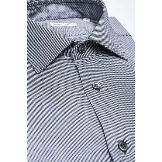 Robert Friedman Blue Cotton Men's Shirt RO-20391-M