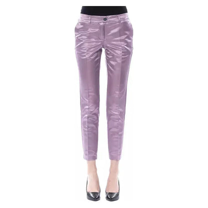 BYBLOS Purple Cotton Women's Pant