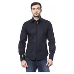 Billionaire Italian Couture Blue Cotton Men Shirt BI-17321-L