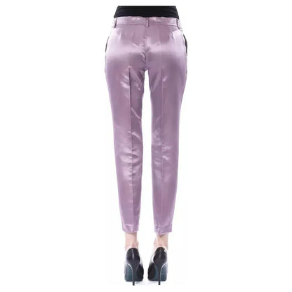 BYBLOS Purple Cotton Women's Pant